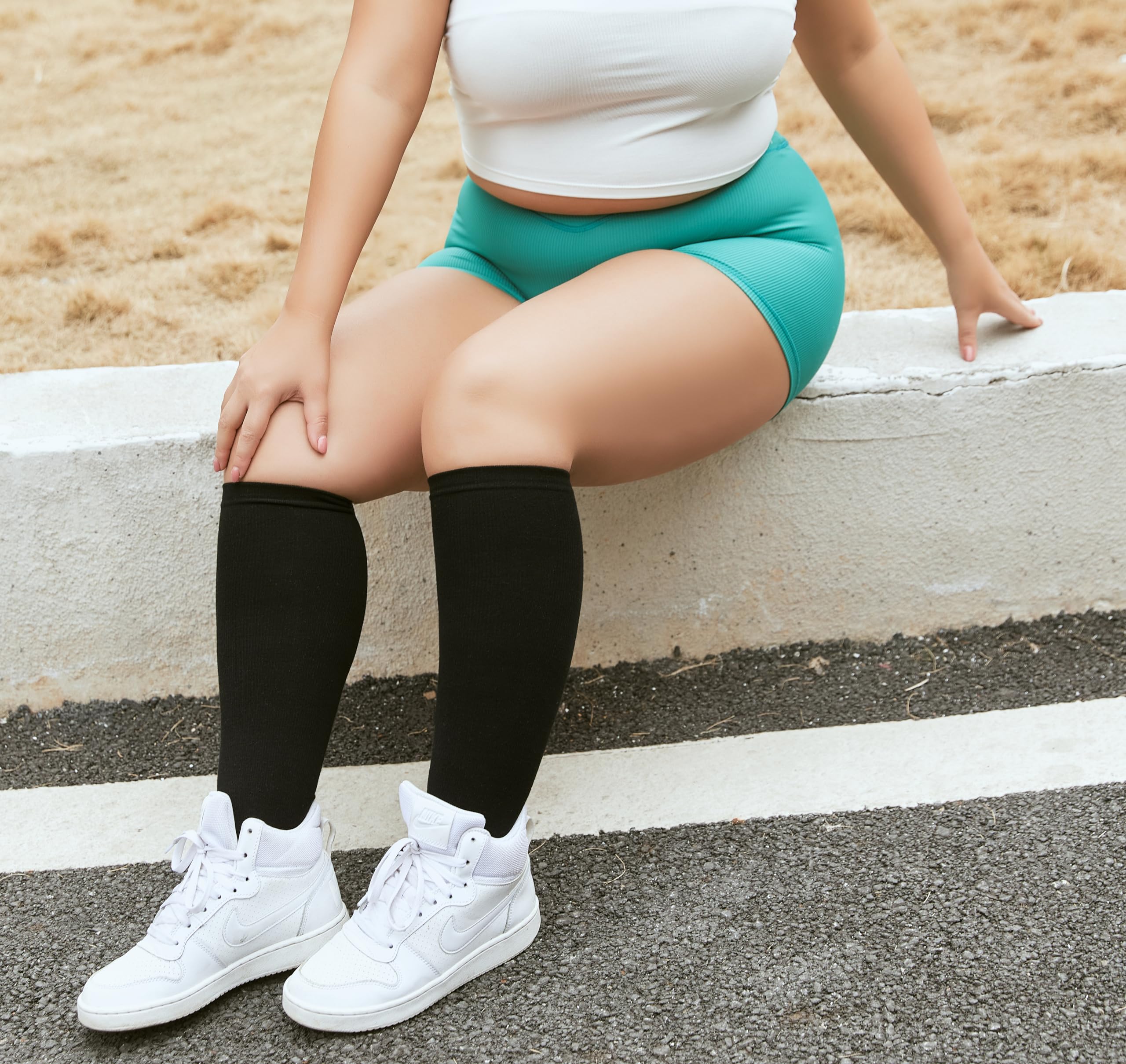 Wide Calf Compression Socks 3Pack