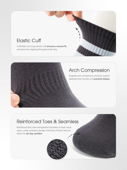 Fashion Crew Socks 4 Pack- Daily Misty Blue