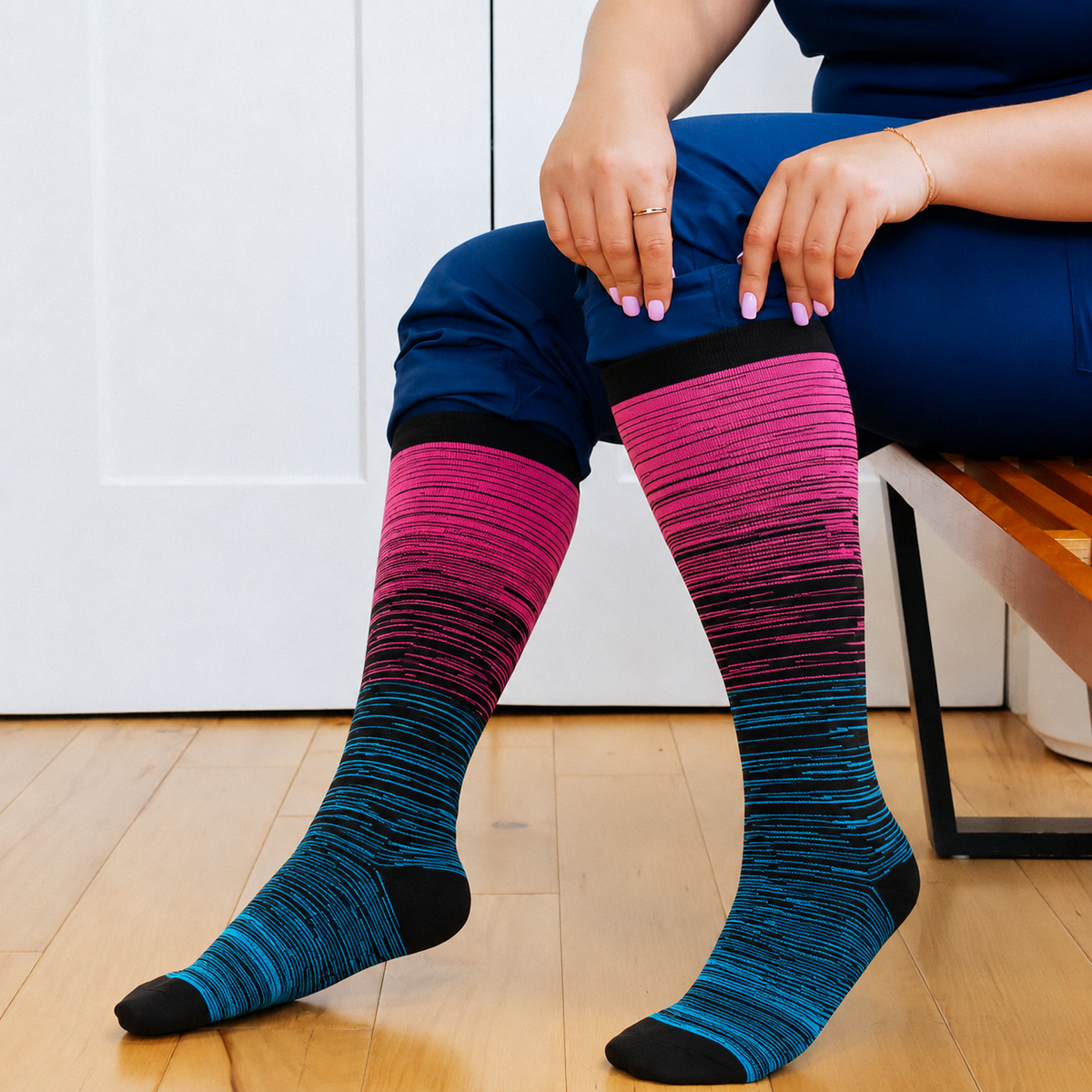 Striped Compression Socks