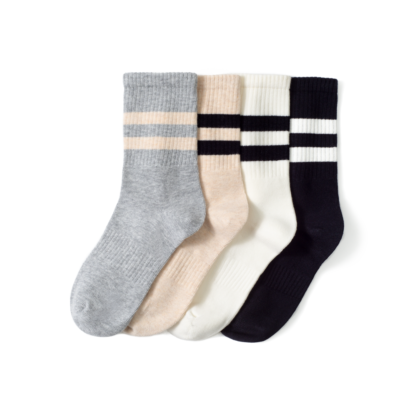 Fashion Crew Socks 4 Pack- Daily Classic