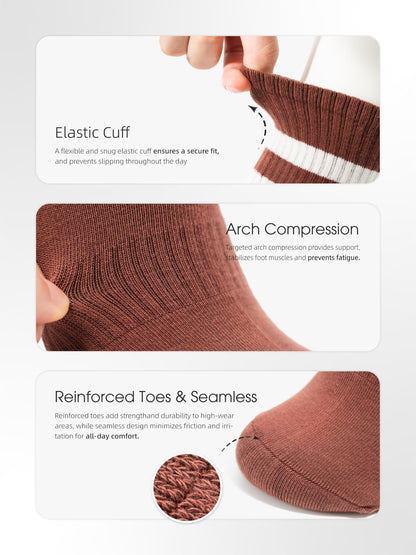 Fashion Crew Socks 4 Pack- Daily Khaki Series