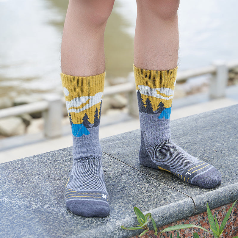 Light Cusion Merino Wool Crew Hike Sock