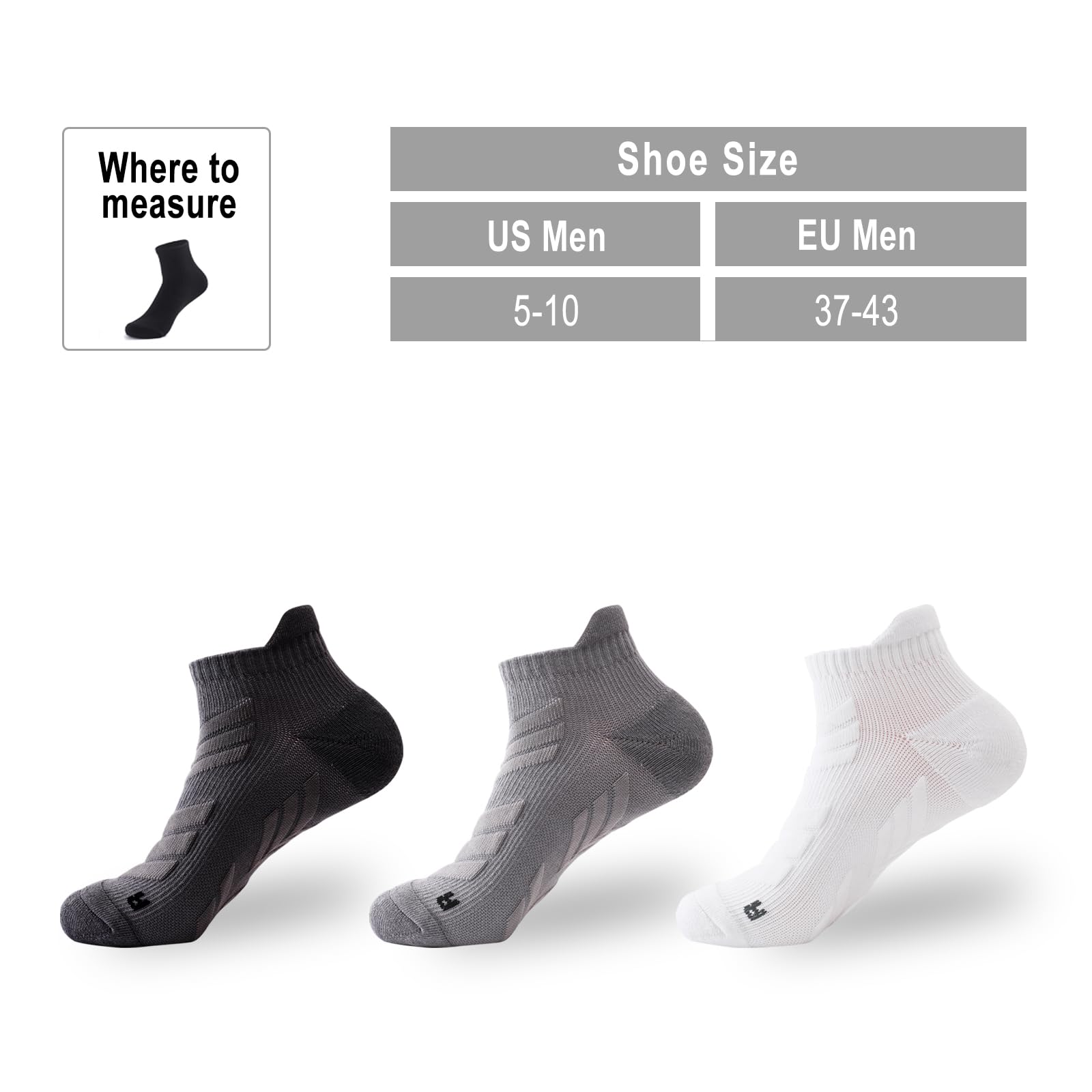Running Ankle Socks for Mens 4Pair