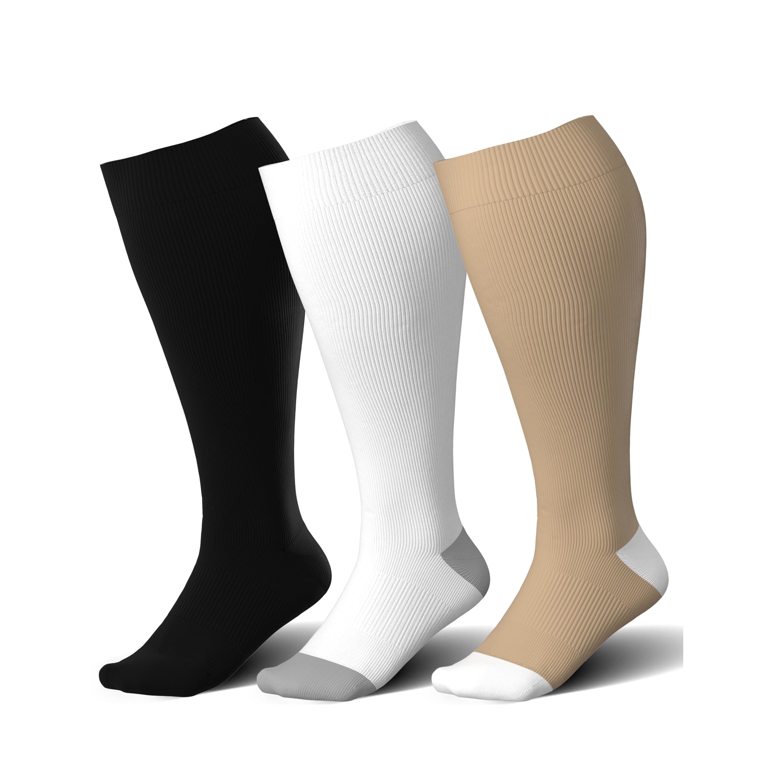 Wide Calf Compression Socks 3Pack