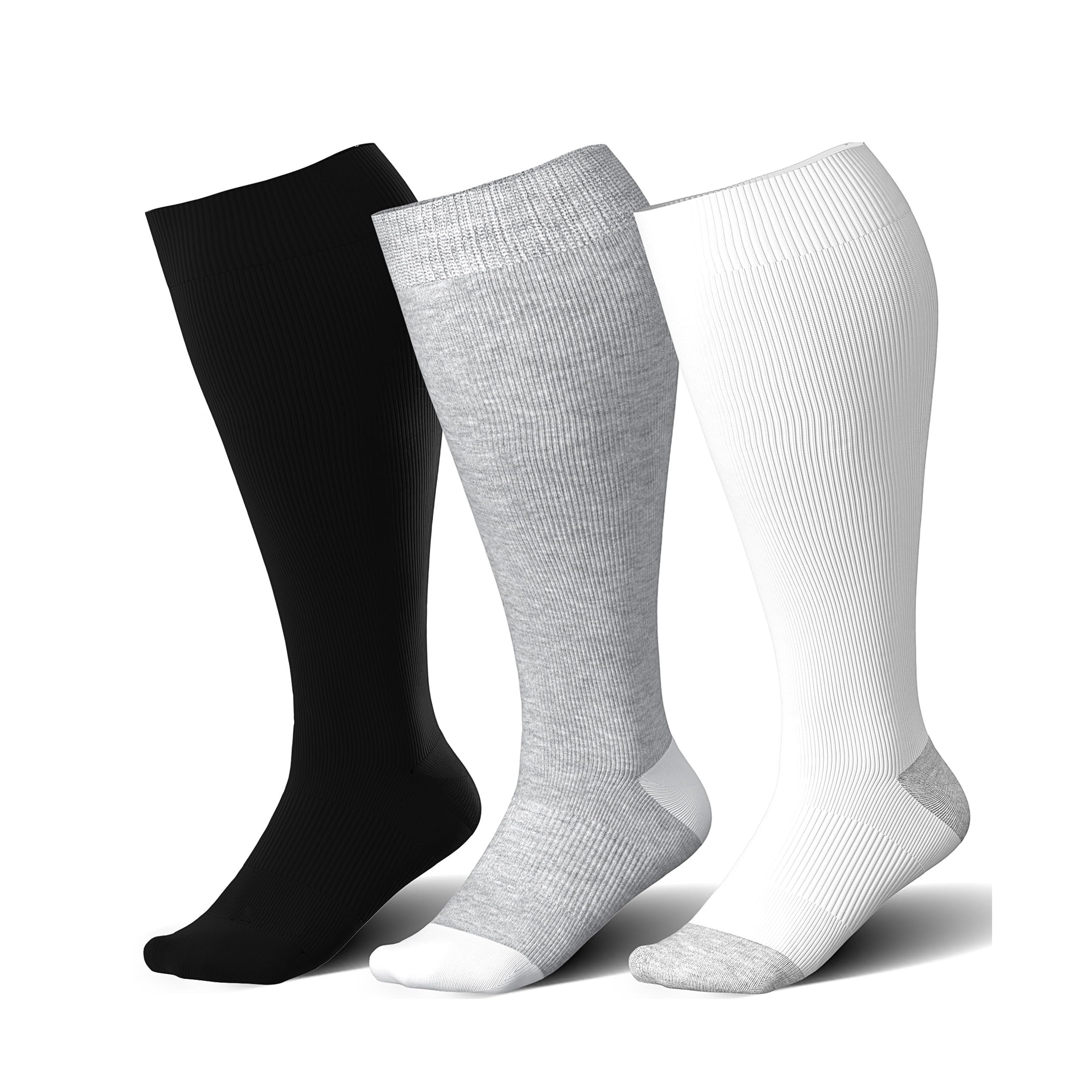 Wide Calf Compression Socks 3Pack