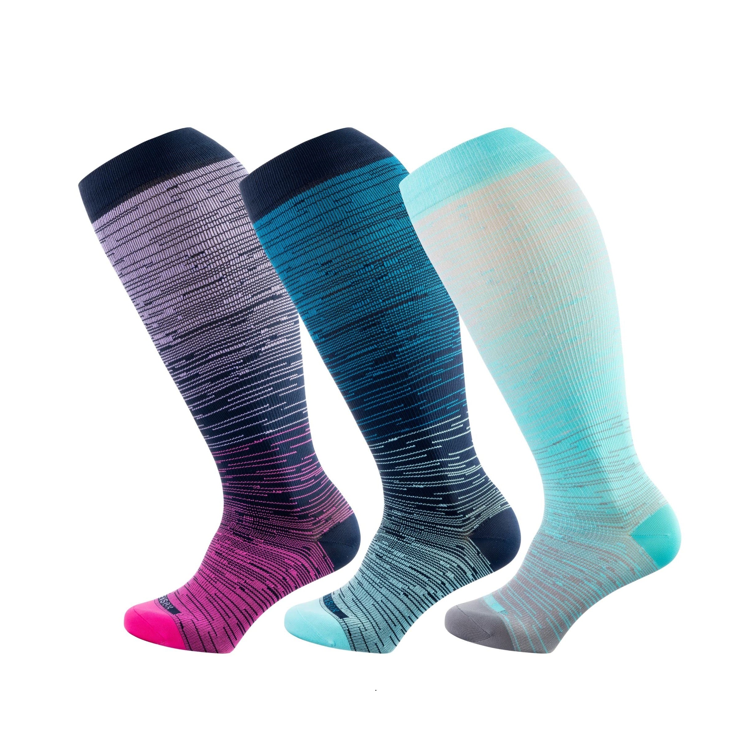 Wide Calf Compression Socks 3Pack