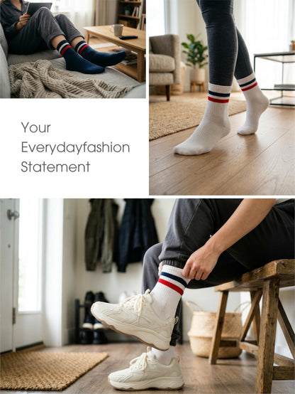 Fashion Crew Socks 4 Pack- Daily US Theme